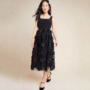 Anthropologie Elegant Black Sleeveless Dress